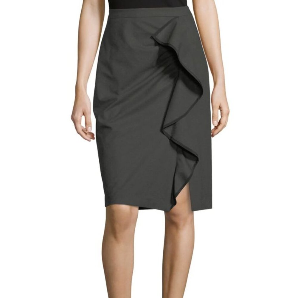 Nanette Lepore Carley Pencil Skirt Charcoal Sz 2